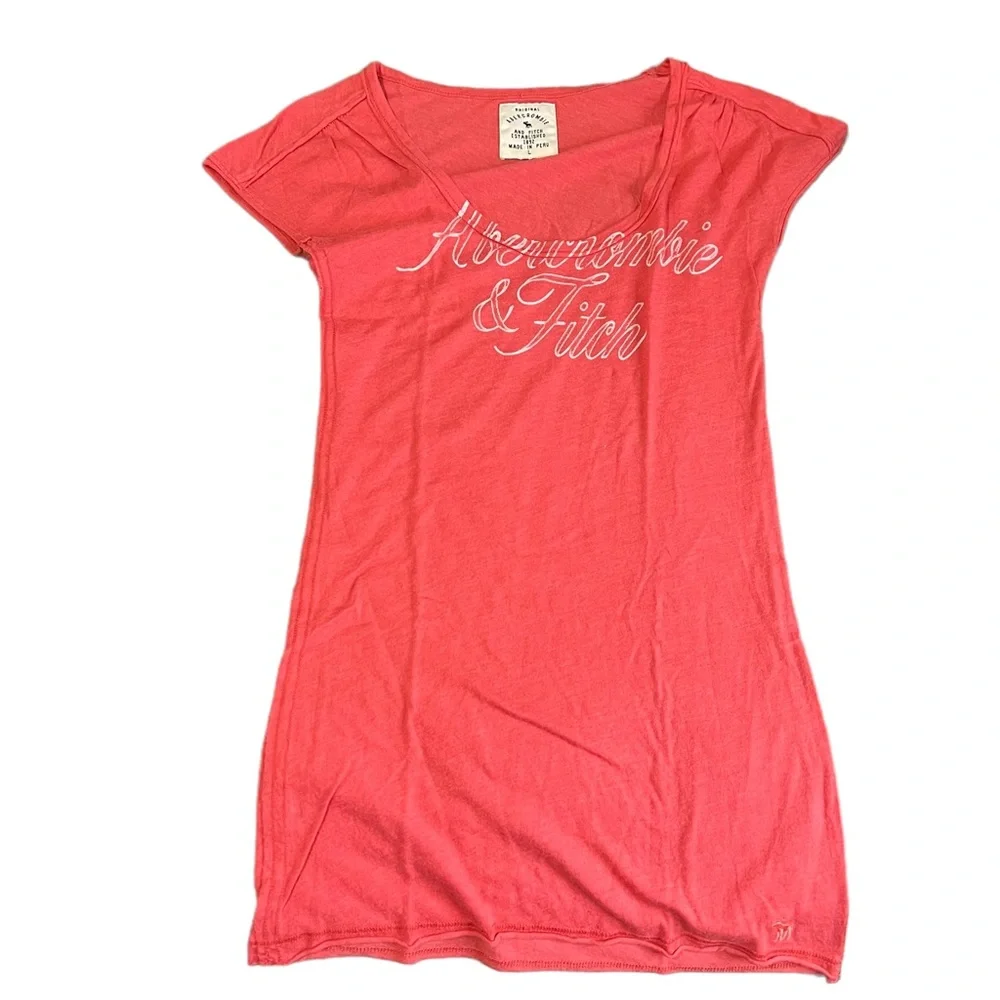 Set Of 2 Vintage Y2K Abercrombie & Fitch Spellout Tops Large L - Picture 2 of 8